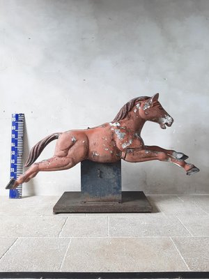 Mid-Century Modern Cast Aluminum Fairground Horse Sculpture, 1950s-TDA-1376471