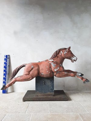 Mid-Century Modern Cast Aluminum Fairground Horse Sculpture, 1950s-TDA-1376471