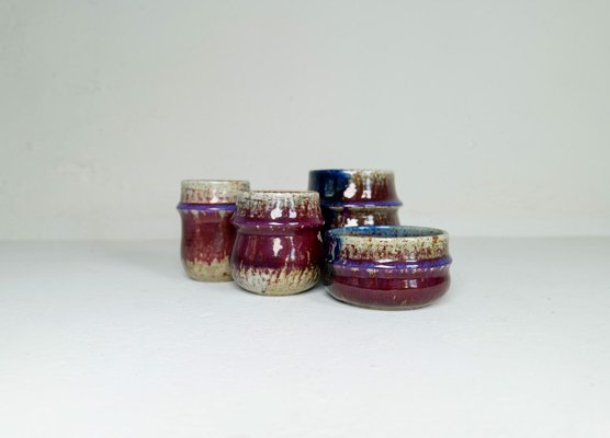 Mid-Century Modern Ceramic Pieces by Sylvia Leuchovius for Rörstrand, 1960s, Set of 4-UYK-1723503