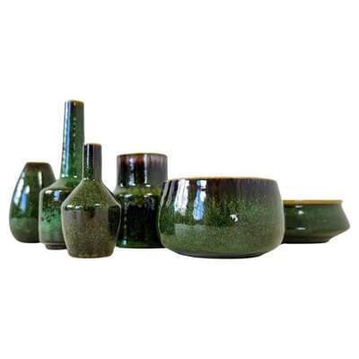 Mid-Century Modern Ceramic Set attributed to Carl-Harry Stålhane for Rörstrand, Sweden, 1950s, Set of 6-UYK-2035207