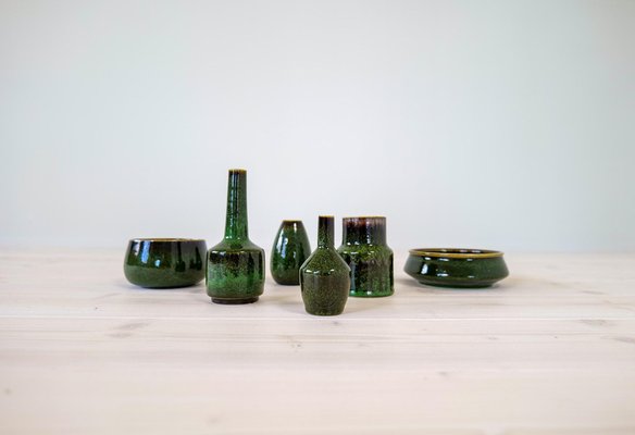 Mid-Century Modern Ceramic Set attributed to Carl-Harry Stålhane for Rörstrand, Sweden, 1950s, Set of 6-UYK-2035207