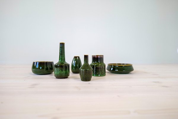 Mid-Century Modern Ceramic Set attributed to Carl-Harry Stålhane for Rörstrand, Sweden, 1950s, Set of 6-UYK-2035207