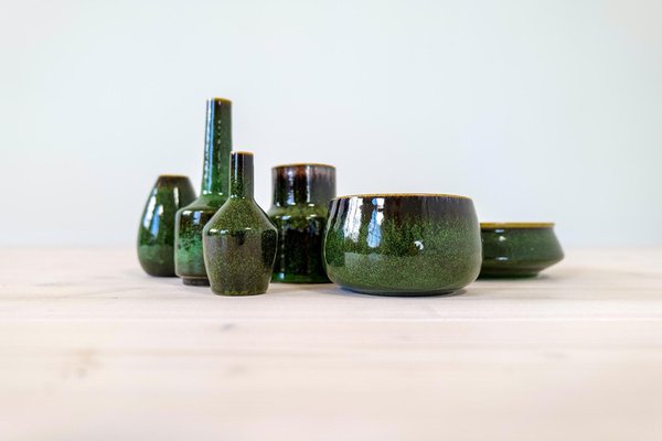 Mid-Century Modern Ceramic Set attributed to Carl-Harry Stålhane for Rörstrand, Sweden, 1950s, Set of 6-UYK-2035207