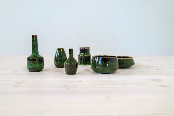 Mid-Century Modern Ceramic Set attributed to Carl-Harry Stålhane for Rörstrand, Sweden, 1950s, Set of 6-UYK-2035207