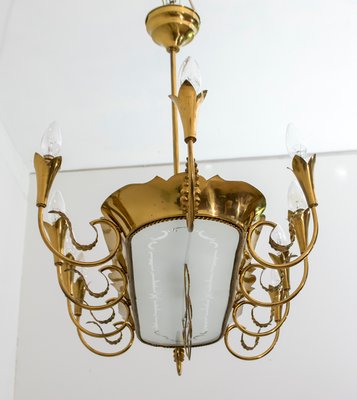 Mid-Century Modern Chandelier with 12 Lights by Pietro Chiesa for Fontana Arte-FER-787331