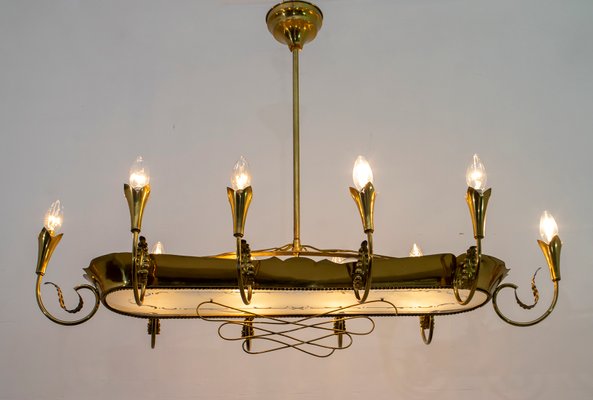 Mid-Century Modern Chandelier with 12 Lights by Pietro Chiesa for Fontana Arte-FER-787331