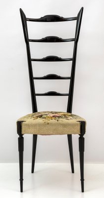 Mid-Century Modern Chiavari Style Chairs with High Back by Gio Ponti, Italy, 1950s, Set of 2-FER-1072581