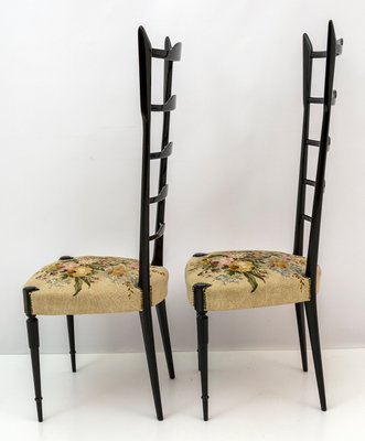 Mid-Century Modern Chiavari Style Chairs with High Back by Gio Ponti, Italy, 1950s, Set of 2-FER-1072581