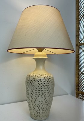 Mid-Century Modern Chinese Reticulated Porcelain Table Lamp, 1960s-WZZ-1397239