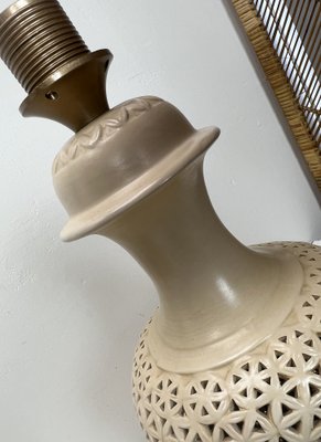 Mid-Century Modern Chinese Reticulated Porcelain Table Lamp, 1960s-WZZ-1397239