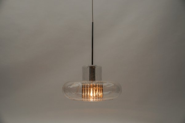 Mid-Century Modern Chrome and Glass Pendant Lamp from Doria Leuchten, 1960s-KQB-1732096