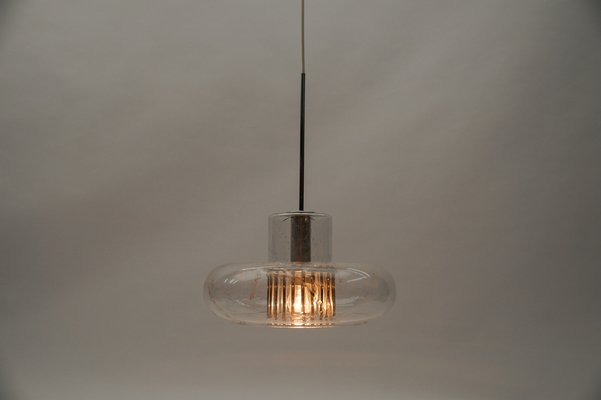 Mid-Century Modern Chrome and Glass Pendant Lamp from Doria Leuchten, 1960s-KQB-1732096