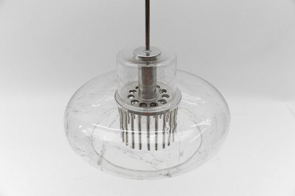 Mid-Century Modern Chrome and Glass Pendant Lamp from Doria Leuchten, 1960s-KQB-1732096