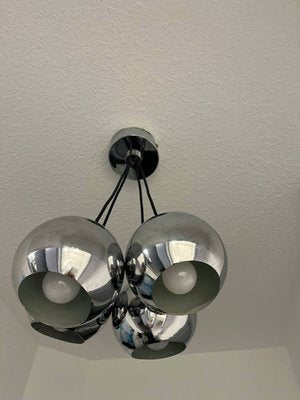 Mid-Century Modern Chrome Ceiling Light-OJI-2018444