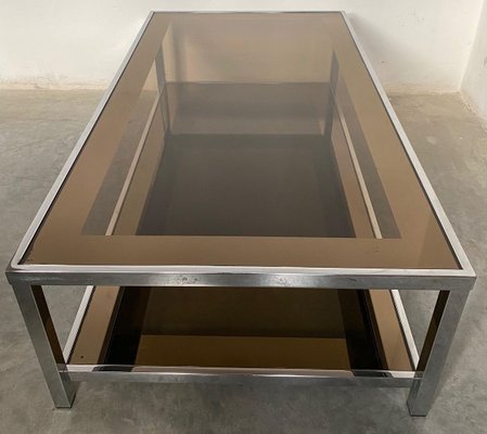 Mid-Century Modern Chrome Coffee Table from Belgo Chrome, Belgium, 1980s-KL-824923