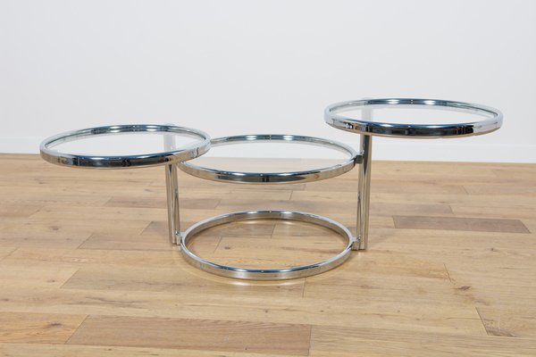 Mid-Century Modern Chrome & Glass Coffee Table by Milo Baughman, 1970s-NIT-1807862