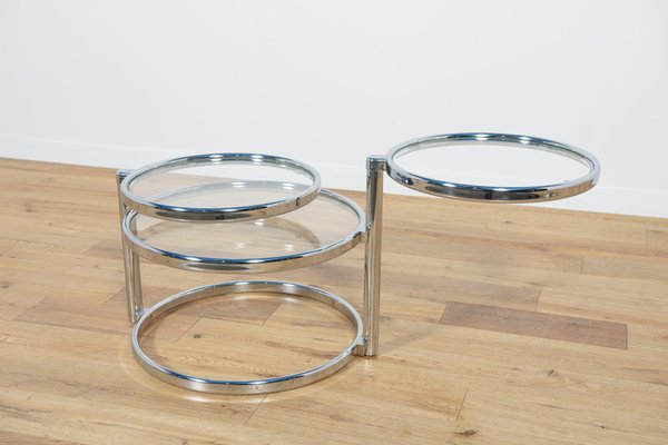 Mid-Century Modern Chrome & Glass Coffee Table by Milo Baughman, 1970s-NIT-1807862