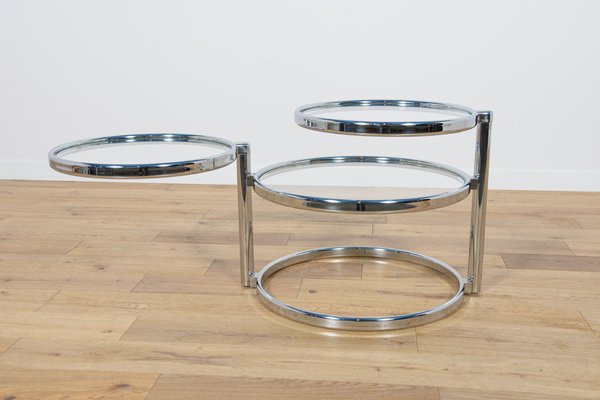 Mid-Century Modern Chrome & Glass Coffee Table by Milo Baughman, 1970s-NIT-1807862