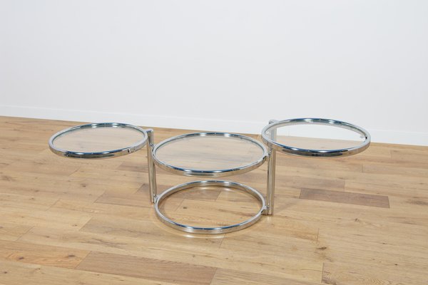 Mid-Century Modern Chrome & Glass Coffee Table by Milo Baughman, 1970s-NIT-1807862