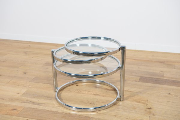 Mid-Century Modern Chrome & Glass Coffee Table by Milo Baughman, 1970s-NIT-1807862