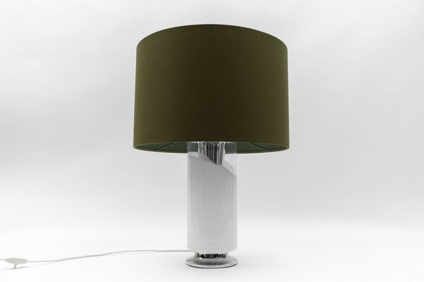 Mid-Century Modern Chrome & Glass Table Lamp Base, 1960s-KQB-1732299