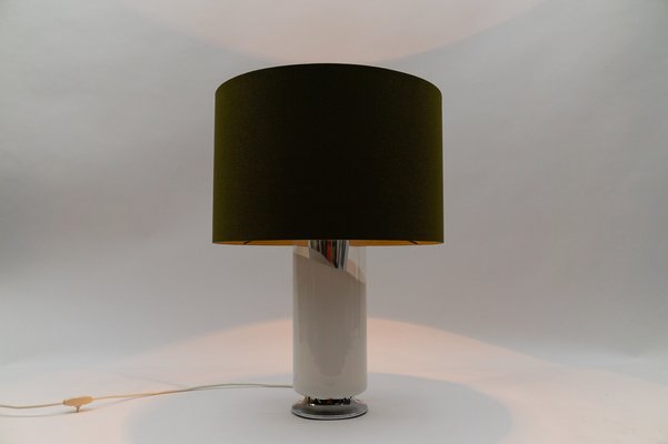 Mid-Century Modern Chrome & Glass Table Lamp Base, 1960s-KQB-1732299