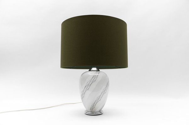 Mid-Century Modern Chrome & Illuminated Glass Table Lamp Base, Germany, 1960s-KQB-1730538