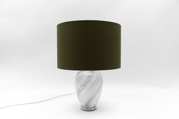 Mid-Century Modern Chrome & Illuminated Glass Table Lamp Base, Germany, 1960s-KQB-1730538