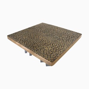 Mid-Century Modern Coffee Table in Bronze, Belgium, 1970s-FGA-1823187