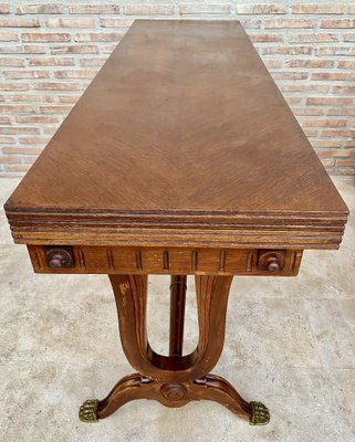 Mid-Century Modern Convertible Dining Table with Bronze Claw Legs, 1950s-NOU-1747297