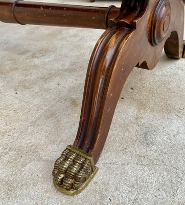 Mid-Century Modern Convertible Dining Table with Bronze Claw Legs, 1950s-NOU-1747297