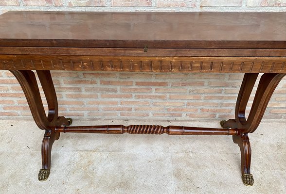 Mid-Century Modern Convertible Dining Table with Bronze Claw Legs, 1950s-NOU-1747297