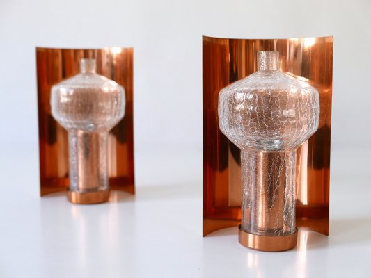 Mid-Century Modern Copper & Glass Sconces by Kaiser Leuchten, 1960s, Set of 2-WPT-1109363