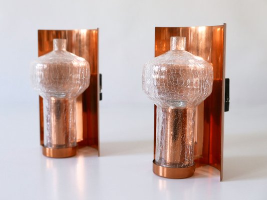 Mid-Century Modern Copper & Glass Sconces by Kaiser Leuchten, 1960s, Set of 2-WPT-1109363