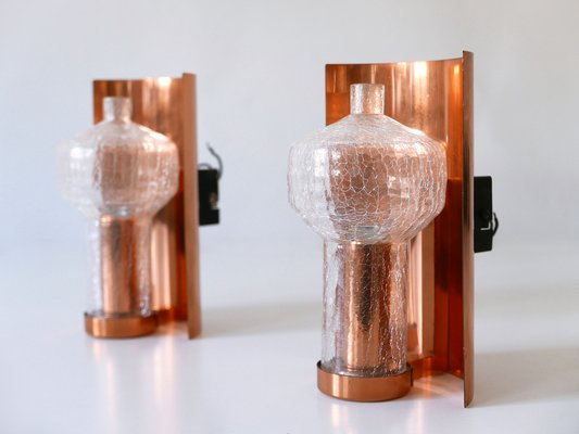 Mid-Century Modern Copper & Glass Sconces by Kaiser Leuchten, 1960s, Set of 2-WPT-1109363