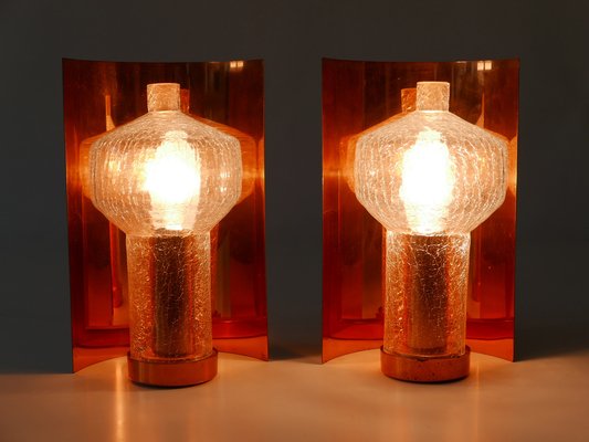 Mid-Century Modern Copper & Glass Sconces by Kaiser Leuchten, 1960s, Set of 2-WPT-1109363