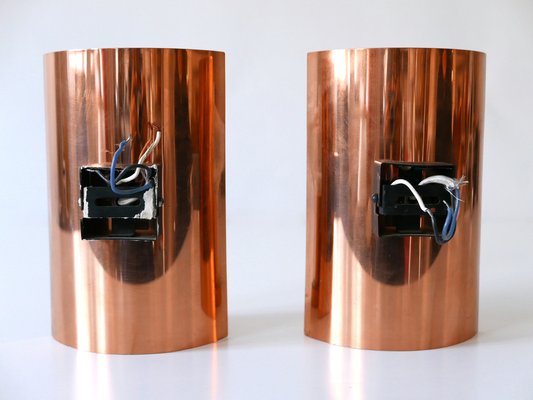 Mid-Century Modern Copper & Glass Sconces by Kaiser Leuchten, 1960s, Set of 2-WPT-1109363