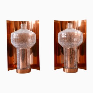 Mid-Century Modern Copper & Glass Sconces by Kaiser Leuchten, 1960s, Set of 2-WPT-1109363