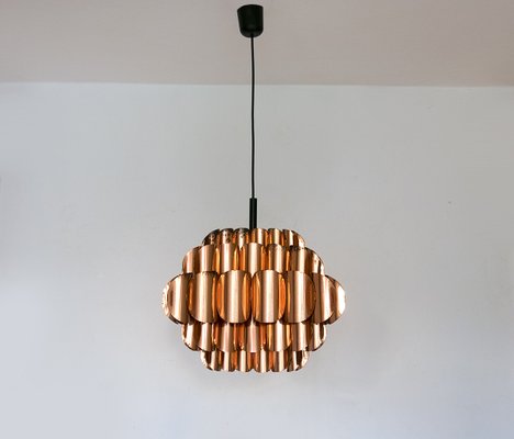 Mid-Century Modern Copper Lamp by Thorsten Orrling for Temde, 1950s-URD-1107683