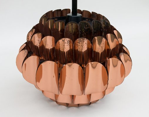 Mid-Century Modern Copper Lamp by Thorsten Orrling for Temde, 1950s-URD-1107683