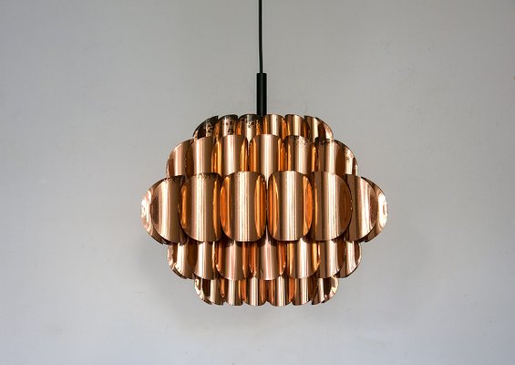 Mid-Century Modern Copper Lamp by Thorsten Orrling for Temde, 1950s-URD-1107683