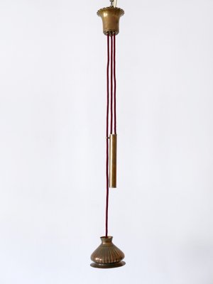 Mid-Century Modern Counterweight Brass Pendant Lamp, Germany, 1950s-WPT-1742347