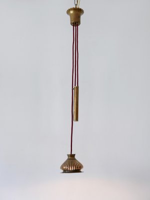 Mid-Century Modern Counterweight Brass Pendant Lamp, Germany, 1950s-WPT-1742347