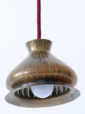 Mid-Century Modern Counterweight Brass Pendant Lamp, Germany, 1950s-WPT-1742347