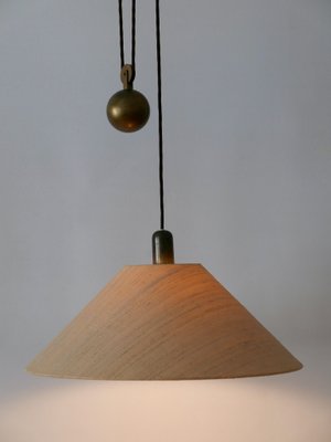 Mid-Century Modern Counterweight Brass Pendant Lamp, Germany, 1960s-WPT-2016366