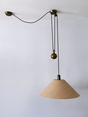 Mid-Century Modern Counterweight Brass Pendant Lamp, Germany, 1960s-WPT-2016366