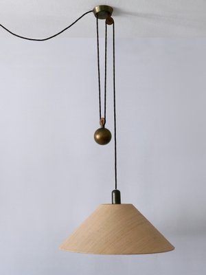 Mid-Century Modern Counterweight Brass Pendant Lamp, Germany, 1960s-WPT-2016366