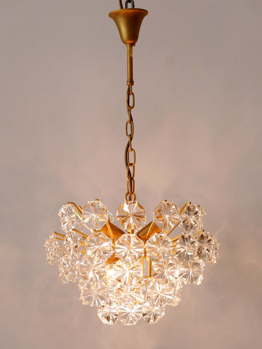 Mid-Century Modern Crystal Chandelier by Christoph Palme Germany 1970s