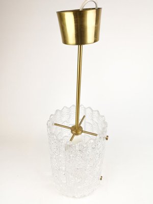 Mid-Century Modern Crystal Cylinder Pendant Lamp by Carl Fagerlund for Orrefors, 1960s-UYK-806911