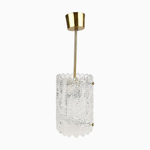 Mid-Century Modern Crystal Cylinder Pendant Lamp by Carl Fagerlund for Orrefors, 1960s-UYK-806911